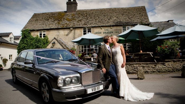 Tom and Sam with the Bentley Arnage Wedding Car